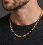 18K Gold Filled Curb Chain Necklace for Men and Women | Dainty Minimalist Chain