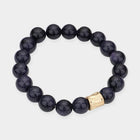 Semi Precious Stone Beaded Bracelet, Natural Gemstone, Stackable Boho Jewelry, Minimalist Everyday