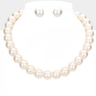 12MM Bold Pearl Necklace, Classic Statement Bridal Jewelry, Elegant Wedding Gift