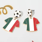 USA Soccer Jersey Drop FIFA Earrings | Sports Fan Game Day Jewelry | Football Statement Earrings