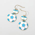 USA Flag Soccer Ball Drop Earrings | Team Spirit Jewelry | FIFA World Cup Earrings
