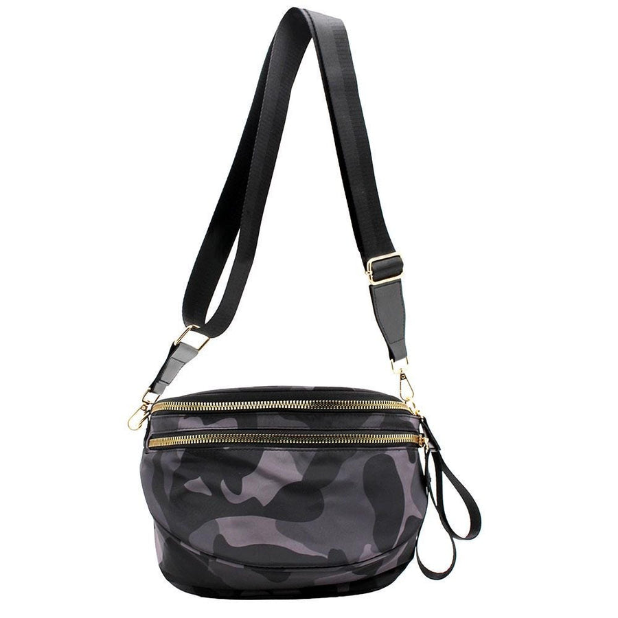 Camo Pattern Crossbody Belt Bag | Trendy Fanny Pack | Streetwear Slingbag | Travel Waist Bag