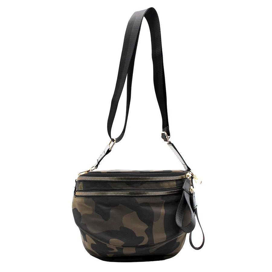 Camo Pattern Crossbody Belt Bag | Trendy Fanny Pack | Streetwear Slingbag | Travel Waist Bag