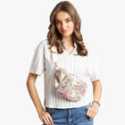 Boho Abstract Embroidered Crossbody Belt Sling Fanny Bag | Trendy Waist Bag | Travel Bohemian Purse