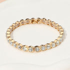 Stone Bezel Stretch Bracelet | Stackable Minimalist Crystal Bracelet for Women | Elegant Everyday Jewelry