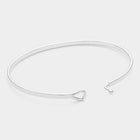 Always Be My Mom Thin Brass Hook Bracelet, Minimalist Sentimental Jewelry