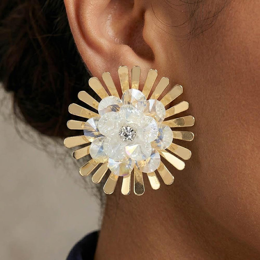 Bold Floral Statement Earrings | Oversized Flower Design, Chic Boutique Jewelry