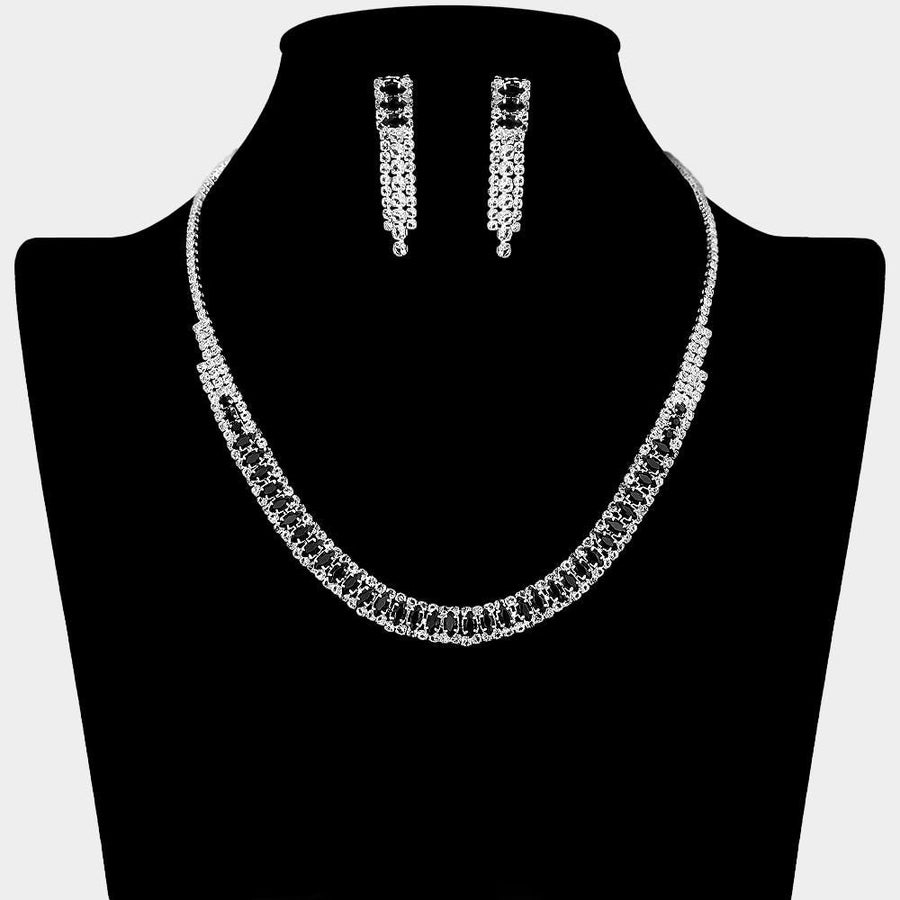 Marquise CZ Link Necklace | Elegant Crystal Statement Bridal Jewelry