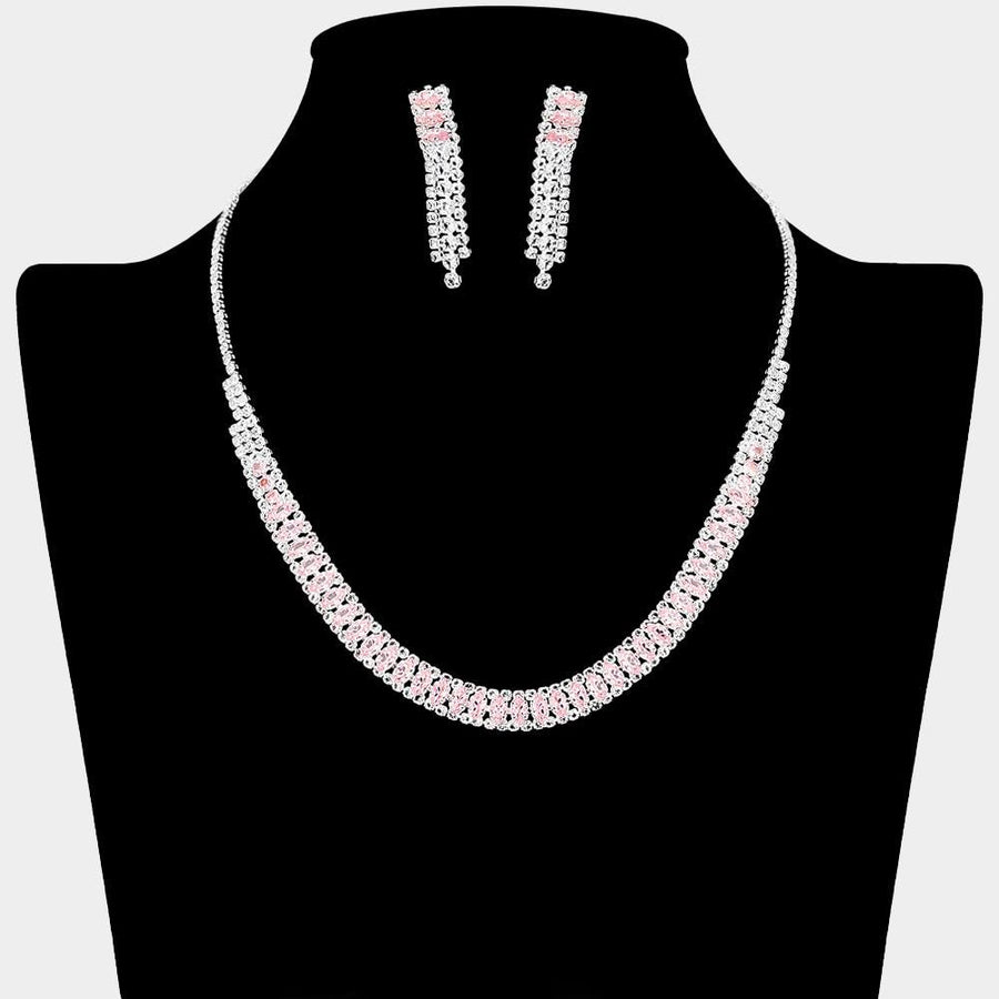 Marquise CZ Link Necklace | Elegant Crystal Statement Bridal Jewelry