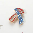 Sparkly USA Flag Bow Brooch | Patriotic Rhinestone Lapel Pin, Red White Blue Accessory