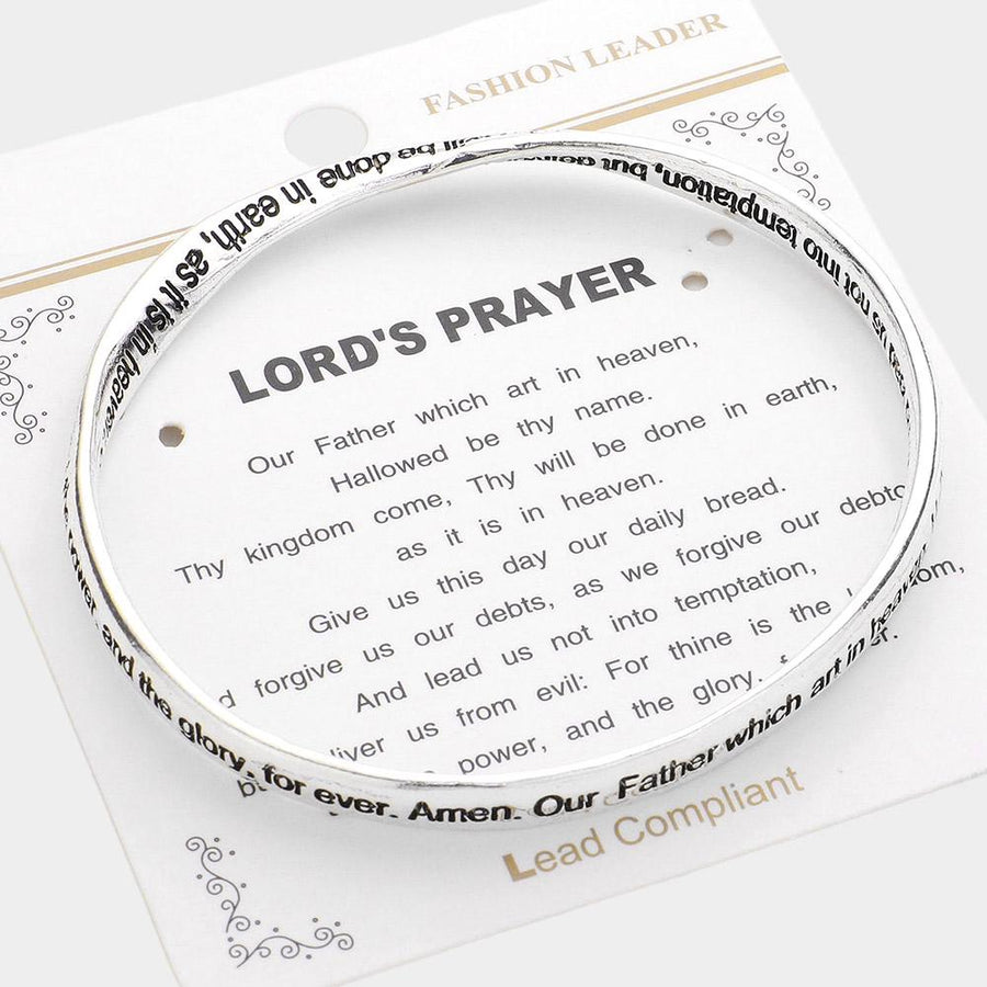 Lord’s Prayer Bangle Bracelet | Christian Faith Jewelry | Inspirational Scripture Bracelet