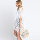 Mixed Color Woven Straw Tote Bag | Boho Resort Beach Vacation Handbag