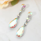 Crystal Dangle Earrings, Faceted Statement Drop, Elegant Bridal Gift