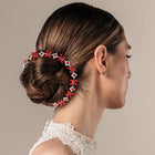 Embellished Butterfly Cluster Bun Wrap Headpiece | Bridal Crystal Hair Vine | Boho Wedding Hair Wreaths