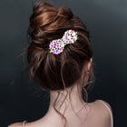 Teardrop Rhinestone Cluster Bow Hair Comb | Bridal Crystal Hair Accessory | Wedding Hairpiece for Bride