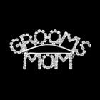 BRIDES & GROOMS MOM Rhinestone Pin Brooch | Mother of the Bride Brooch | Formal Wedding Lapel Pins