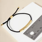 BRIDE BRIDESMAID Message Bar Pointed Rope Adjustable Cinch Pull Tie Bracelet | Bridal Shower Gift