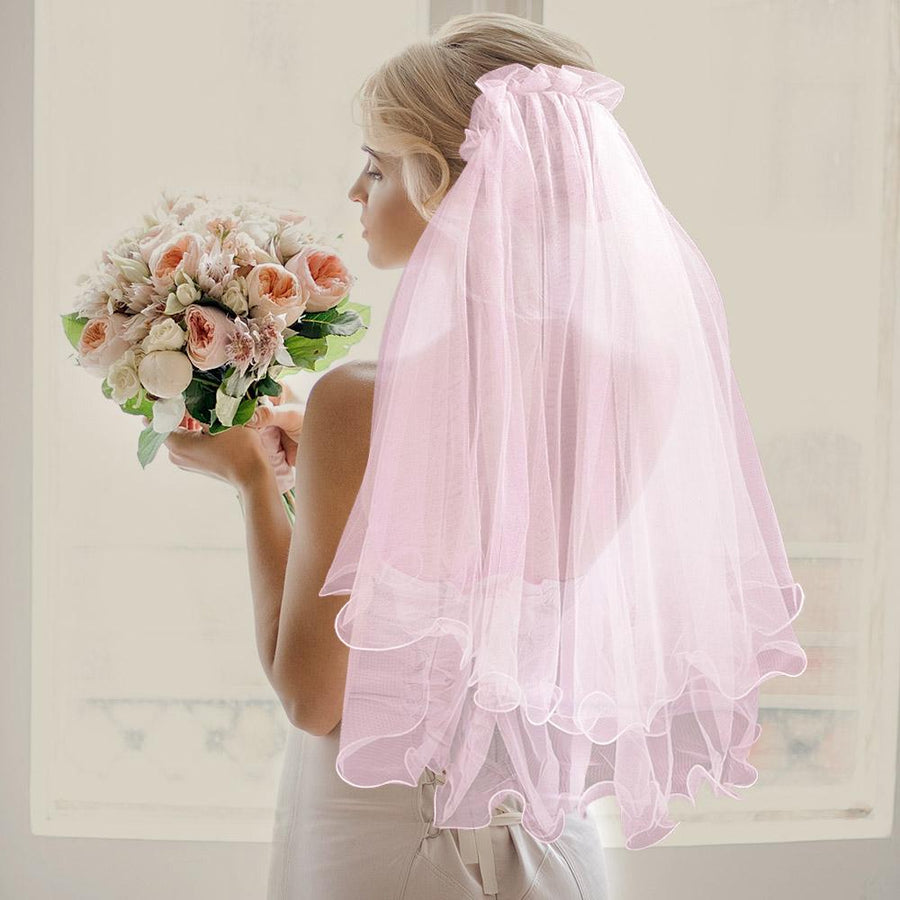 Bridal Short Wedding Veil in Soft Tulle with Hair Comb | Elegant Veil for Bride