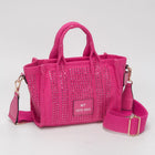 Rhinestone Studded Mini Tote Bag | Sparkly Glam Crossbody Purse for Women