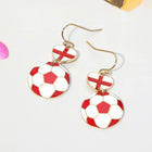 USA Flag Soccer Ball Drop Earrings | Team Spirit Jewelry | FIFA World Cup Earrings