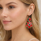 USA Flag Soccer Ball Drop Earrings | Team Spirit Jewelry | FIFA World Cup Earrings