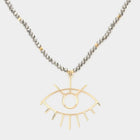 Evil Eye Pendant Beaded Necklace | Boho Protection Jewelry for Women | Spiritual Lucky Charm Necklace