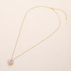 CZ Quatrefoil Pendant Necklace | Dainty Crystal Statement Jewelry for Women | Elegant Minimalist Everyday Necklace