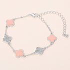 Gold Silver Dipped Quatrefoil Link Chain Bracelet | Elegant Minimalist Statement Jewelry | Trendy Everyday Bracelet