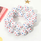 2PCS USA Flag Printed Beaded Stretch Bracelet Set | Red White Blue Jewelry | Stackable Bracelets