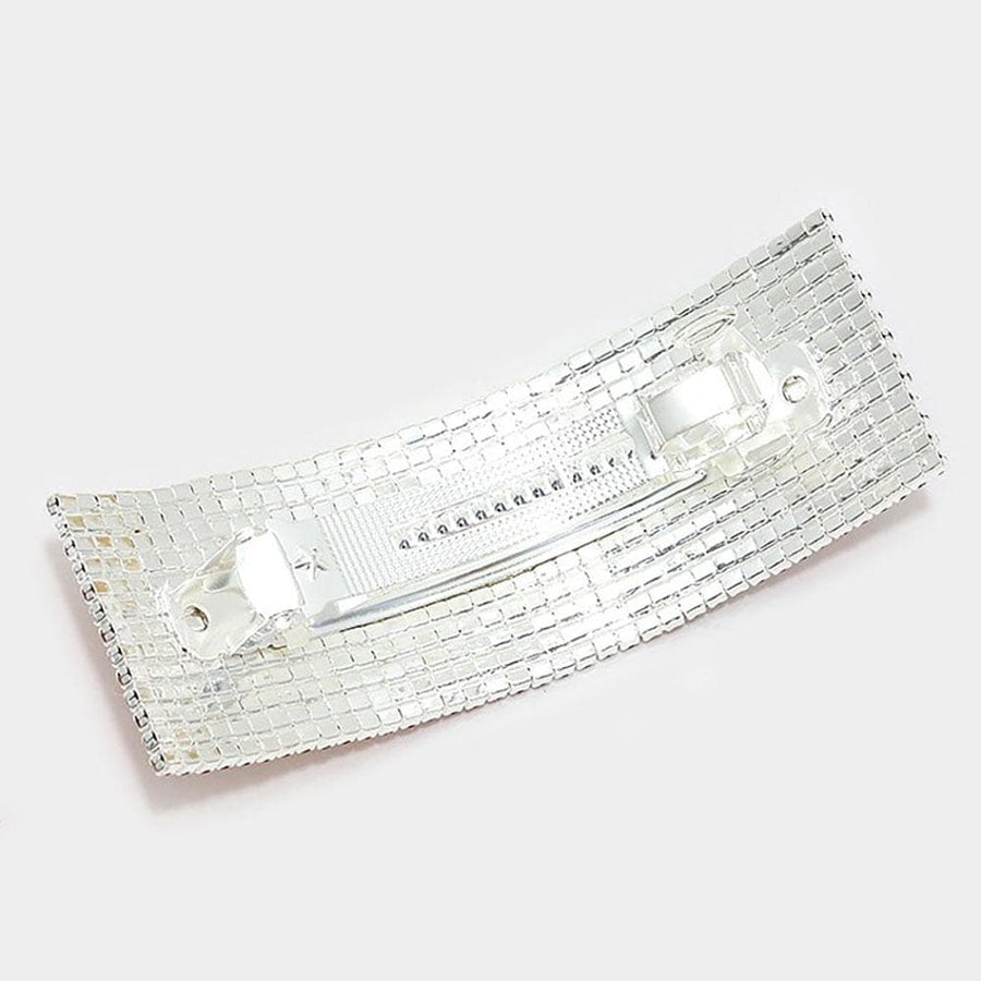 American USA Flag Crystal Barrette | Patriotic Sparkly Hair Clip | Red White Blue Hair Accessory