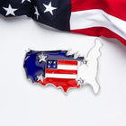 USA Map Flag Enamel Pin Brooch – Patriotic Lapel Accessory (1.8" x 1.3")