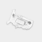 USA Map Flag Enamel Pin Brooch – Patriotic Lapel Accessory (1.8" x 1.3")