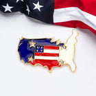 USA Map Flag Enamel Pin Brooch – Patriotic Lapel Accessory (1.8" x 1.3")