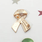 Sparkly USA Flag Bow Brooch | Patriotic Rhinestone Lapel Pin, Red White Blue Accessory