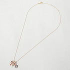 USA Flag Charm Pendant Necklace Set | Red White Blue Layered Jewelry Brass, CZ