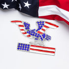 Enamel American USA Flag Eagle Pin Brooch - Patriotic Lapel Brooches - Military Eagle Gift