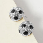 Crystal Soccer Pendant Necklace and Earrings | Sparkly Soccer Jewelry for Women & Girls