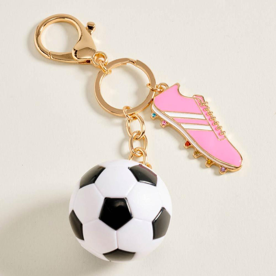 Soccer Ball Shoes Charm Keychain - Player Bag Zip Charms - Soccer Key chain Team Gift