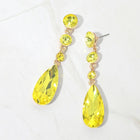 Crystal Dangle Earrings, Faceted Statement Drop, Elegant Bridal Gift
