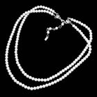 Double Layered Pearl Necklace and Earrings set | Elegant Two Strand Pearl Jewelry