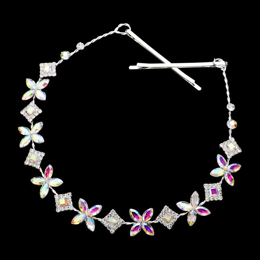 Embellished Butterfly Cluster Bun Wrap Headpiece | Bridal Crystal Hair Vine | Boho Wedding Hair Wreaths