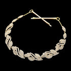 Rhinestone Paved Leaf Vine Wrap Headpiece | Bridal Crystal Hair Wreaths | Wedding Headband Hair Accessory