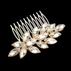 Marquise Stone Cluster Vine Hair Comb | Bridal Crystal Hair Accessory | Wedding Hairpiece for Bride