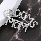 BRIDES & GROOMS MOM Rhinestone Pin Brooch | Mother of the Bride Brooch | Formal Wedding Lapel Pins