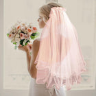 Bridal Short Wedding Veil in Soft Tulle with Hair Comb | Elegant Veil for Bride