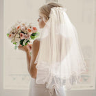 Bridal Short Wedding Veil in Soft Tulle with Hair Comb | Elegant Veil for Bride