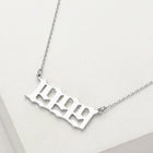 Gold Dipped Birth Year Plate Pendant Necklace -  Birthday Graduation Gift - Custom Year Necklaces