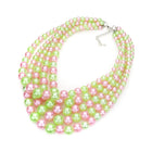 Multi Strand Pearl Bib Necklace - Layered Pearl Statement Necklaces - Elegant Bridal Jewelry