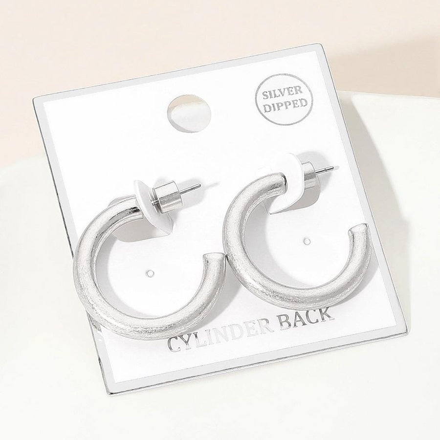 Gold Dipped Open Hoop Earrings - Dainty Minimalist Hoops - Delicate Everyday Earrings