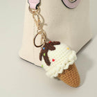 Crochet Ice Cream Handmade Keychain Bag Charm - Ice-Cream Lover Gift for Teens and Women